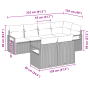 Juego de Sofá de Jardín de 7 Piezas con Cojines Marrón Ratán Polimérico by , Outdoor sofas - Ref: Foro24-3346418, Price: 498,...
