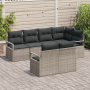 Conjunto de sofá de jardín  de 7 piezas con cojines gris ratán sintético | Foro24.es | Tu tienda online para hogar, jardín y más Foro24.es