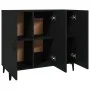 Black engineered wood sideboard 90x34x80 cm by vidaXL, Sideboards - Ref: Foro24-812502, Price: 91,43 €, Discount: %