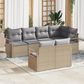 Conjunto de Sofá de Jardín de 7 Piezas con