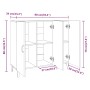 Schwarzes Sideboard aus Holzwerkstoff, 90 x 34 x 80 cm von vidaXL, Sideboards - Ref: Foro24-812502, Preis: 94,25 €, Rabatt: %