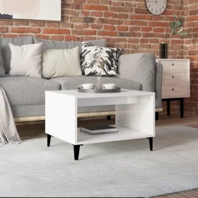 Weißer Couchtisch aus glänzendem Sperrholz 60x50x40 cm von vidaXL, Couchtisch - Ref: Foro24-812687, Preis: 47,41 €, Rabatt: %
