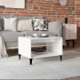 Weißer Couchtisch aus glänzendem Sperrholz 60x50x40 cm von vidaXL, Couchtisch - Ref: Foro24-812687, Preis: 47,96 €, Rabatt: %