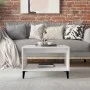 Weißer Couchtisch aus glänzendem Sperrholz 60x50x40 cm von vidaXL, Couchtisch - Ref: Foro24-812687, Preis: 47,40 €, Rabatt: %