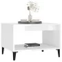 Weißer Couchtisch aus glänzendem Sperrholz 60x50x40 cm von vidaXL, Couchtisch - Ref: Foro24-812687, Preis: 47,40 €, Rabatt: %