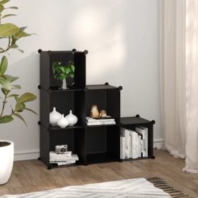 Würfelregal mit 6 Fächern schwarz PP von vidaXL, Schuhregale und Schuhorganisatoren - Ref: Foro24-340548, Preis: 45,73 €, Rab...