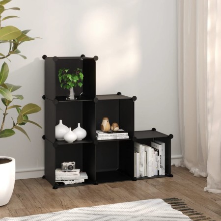 Würfelregal mit 6 Fächern schwarz PP von vidaXL, Schuhregale und Schuhorganisatoren - Ref: Foro24-340548, Preis: 45,73 €, Rab...
