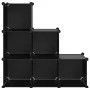 Cube shelf with 6 compartments black PP by vidaXL, Shoe racks and shoe organizers - Ref: Foro24-340548, Price: 44,60 €, Disco...