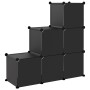 Würfelregal mit 6 Fächern schwarz PP von vidaXL, Schuhregale und Schuhorganisatoren - Ref: Foro24-340548, Preis: 45,73 €, Rab...