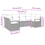 Conjunto de Sofá de Jardín de 6 Piezas con Cojines Beige Ratán PE von , Outdoor-Sofas - Ref: Foro24-3346521, Preis: 419,11 €,...