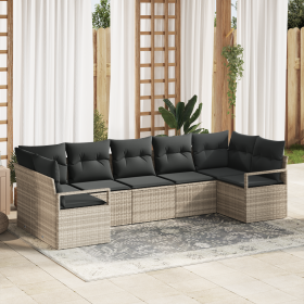 Conjunto de Sofá de Jardín de 7 Piezas con