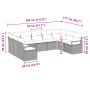 Conjunto de Sofá de Jardín de 9 Piezas con Cojines Beige Rattán Polipropileno von , Outdoor-Sofas - Ref: Foro24-3346541, Prei...