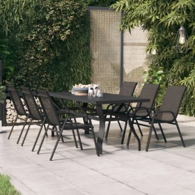 Gartentisch aus Stahl und schwarzem Glas, 180 x 80 x 70 cm von vidaXL, Gartentische - Ref: Foro24-318769, Preis: 191,88 €, Ra...