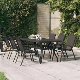 Gartentisch aus Stahl und schwarzem Glas, 180 x 80 x 70 cm von vidaXL, Gartentische - Ref: Foro24-318769, Preis: 188,60 €, Ra...