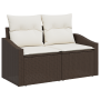 Juego de Sofá de Jardín de 4 Piezas con Cojines en Ratán Poliéster Marrón by , Outdoor sofas - Ref: Foro24-3346668, Price: 25...