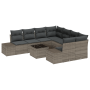 Juego de Sofá de Jardín de 9 Piezas con Cojines Gris Poliratán de , Sofás de exterior - Ref: Foro24-3346999, Precio: 568,14 €...
