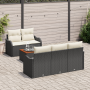 Set de Sofás de Jardín  de 6 Piezas con Cojines Negro Poliratán Acacia | Foro24.es | Tu tienda online para hogar, jardín y más Foro24.es