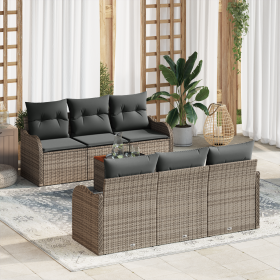 Comprar Conjunto de sofá de jardín de 7 piezas