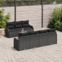 Conjunto de Sofás de Jardín de 8 Piezas con Cojines Negro Poliratán Acacia by , Outdoor sofas - Ref: Foro24-3347415, Price: 5...
