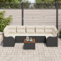 Conjunto de Sofá de Jardín de 8 Piezas con Cojines  Negro Poliratán Acacia | Foro24.es | Tu tienda online para hogar, jardín y más Foro24.es