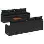 Conjunto de Sofás de Jardín de 9 Piezas con Cojines Negro Poliratán Acacia von , Outdoor-Sofas - Ref: Foro24-3347429, Preis: ...