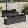 Conjunto de Sofás de Jardín de 9 Piezas con Cojines Negro Poliratán Acacia von , Outdoor-Sofas - Ref: Foro24-3347429, Preis: ...