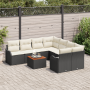 Conjunto de Sofás de Jardín de 9 Piezas  con Cojines Negro Poliratán Acacia | Foro24.es | Tu tienda online para hogar, jardín y más Foro24.es