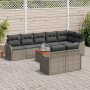Conjunto de Sofás de Jardín de 9 Piezas con Cojines Gris Ratán Sintético Acacia | Foro24.es | Tu tienda online para hogar, jardín y más Foro24.es