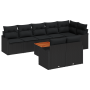 Juego de Sofás de Jardín de 9 Piezas con Cojines Negro Poliratán Acacia by , Outdoor sofas - Ref: Foro24-3347471, Price: 621,...