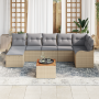 Juego de Sofás de Jardín de 8 Piezas con Cojines Beige Ratán de Polietileno Acacia by , Outdoor sofas - Ref: Foro24-3347483, ...
