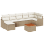 Conjunto de Sofá de Jardín de 8 Piezas con Cojines Beige Poliratán Acacia von , Outdoor-Sofas - Ref: Foro24-3347484, Preis: 4...
