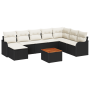 Conjunto de Sofá de Jardín de 9 Piezas con Cojines Negro Rattan Acacia | Foro24.es | Tu tienda online para hogar, jardín y más Foro24.es