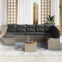 Conjunto de Sofá de Jardín de 9 Piezas con Cojines Gris Ratán Poliéster Acacia | Foro24.es | Tu tienda online para hogar, jardín y más Foro24.es