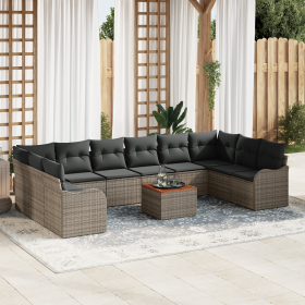 Conjunto de Sofás de Jardín de 11 Piezas con