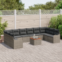 Conjunto de Sofás de Jardín  de 11 Piezas con Cojines Gris de Ratán Sintético y Acacia | Foro24.es | Tu tienda online para hogar, jardín y más Foro24.es