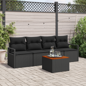 Conjunto de Sofás de Jardín de 5 Piezas con