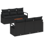 Conjunto de Sofá de Jardín de 7 Piezas con Cojines Negros de Poliratán Acacia von , Outdoor-Sofas - Ref: Foro24-3347653, Prei...
