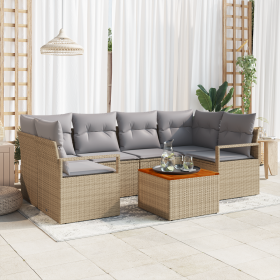 Conjunto de Sofás de Jardín de 7 Piezas con
