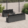 Conjunto de Sofás de Jardín de 8 Piezas con Cojines Negro Poliratán Acacia | Foro24.es | Tu tienda online para hogar, jardín y más Foro24.es