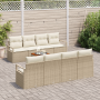 Juego de sofá de jardín  de 9 piezas con cojines beige de ratán sintético acacia | Foro24.es | Tu tienda online para hogar, jardín y más Foro24.es