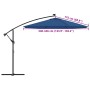 Tela de repuesto para sombrilla voladiza azul azure 350 cm