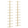 Botellero de pared para 10 botellas 2 unidades metal dorado by vidaXL, Wine racks - Ref: Foro24-340907, Price: 120,41 €, Disc...