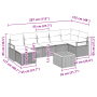 Juego de Sofá de Jardín de 8 Piezas con Cojines Beige de Polirratán Acacia by , Outdoor sofas - Ref: Foro24-3347735, Price: 4...