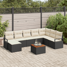 Conjunto de Sofás de Jardín de 9 Piezas con