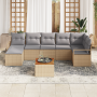 Conjunto de Sofá de Jardín de 9 Piezas con Cojines Beige de Ratán de PE von , Outdoor-Sofas - Ref: Foro24-3347742, Preis: 516...