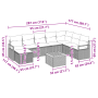 Conjunto de Sofá de Jardín de 9 Piezas con Cojines Beige de Ratán de PE von , Outdoor-Sofas - Ref: Foro24-3347742, Preis: 516...