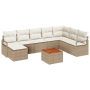 Juego de Sofá de Jardín de 9 Piezas con Cojines de Ratán Sintético Beige von , Outdoor-Sofas - Ref: Foro24-3347743, Preis: 55...