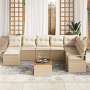 Juego de Sofá de Jardín de 9 Piezas con Cojines de Ratán Sintético Beige von , Outdoor-Sofas - Ref: Foro24-3347743, Preis: 55...