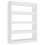 Estantería/divisor de espacios blanco brillante 100x30x135 cm de vidaXL, Librerías y estanterías - Ref: Foro24-811760, Precio...
