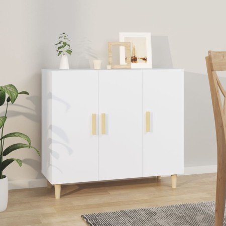 Engineered wood white sideboard 90x34x80 cm by vidaXL, Sideboards - Ref: Foro24-812492, Price: 114,61 €, Discount: %